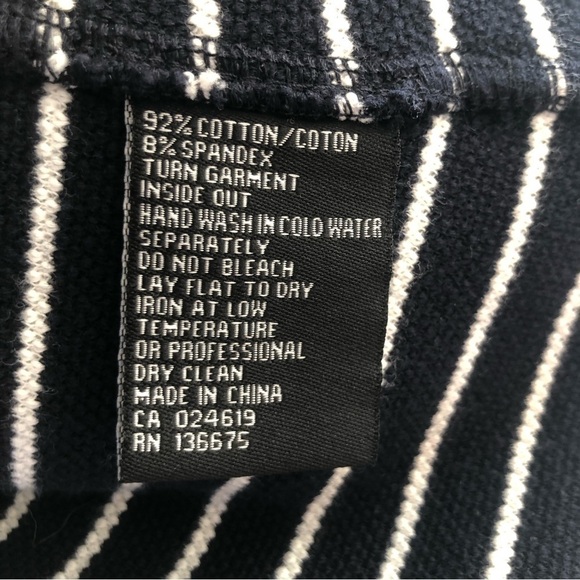 Nautical Striped Marinier Inspired Coastal Blazer Small - Picture 6 of 6